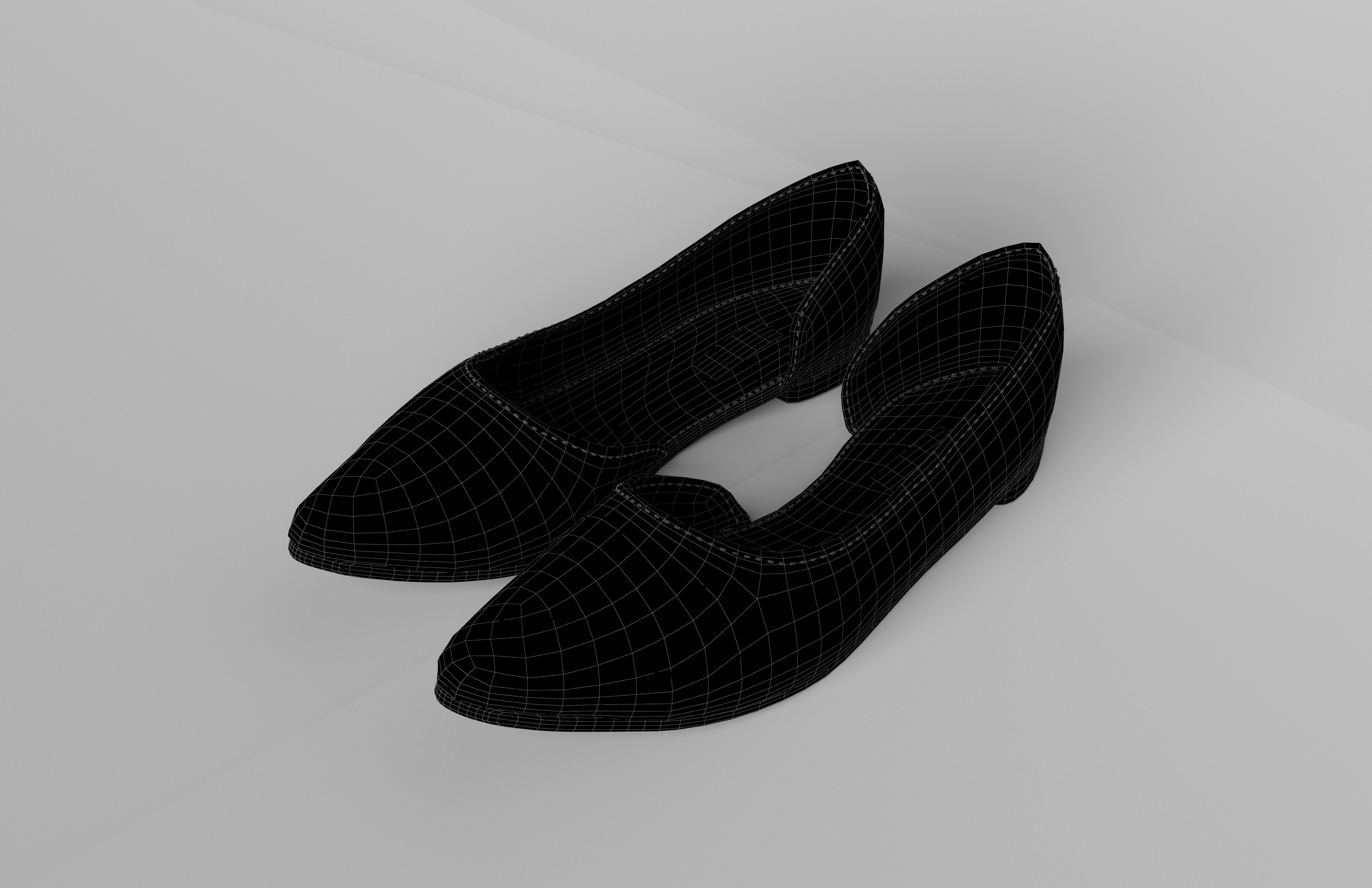 Flat Shoes v2 001 Low-poly 3D model_7