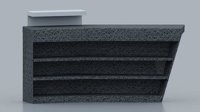 Modern Reception desk Low-poly 3D model_3