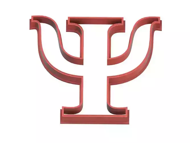 0086 Sign of psychology cookie cutter 3D print model