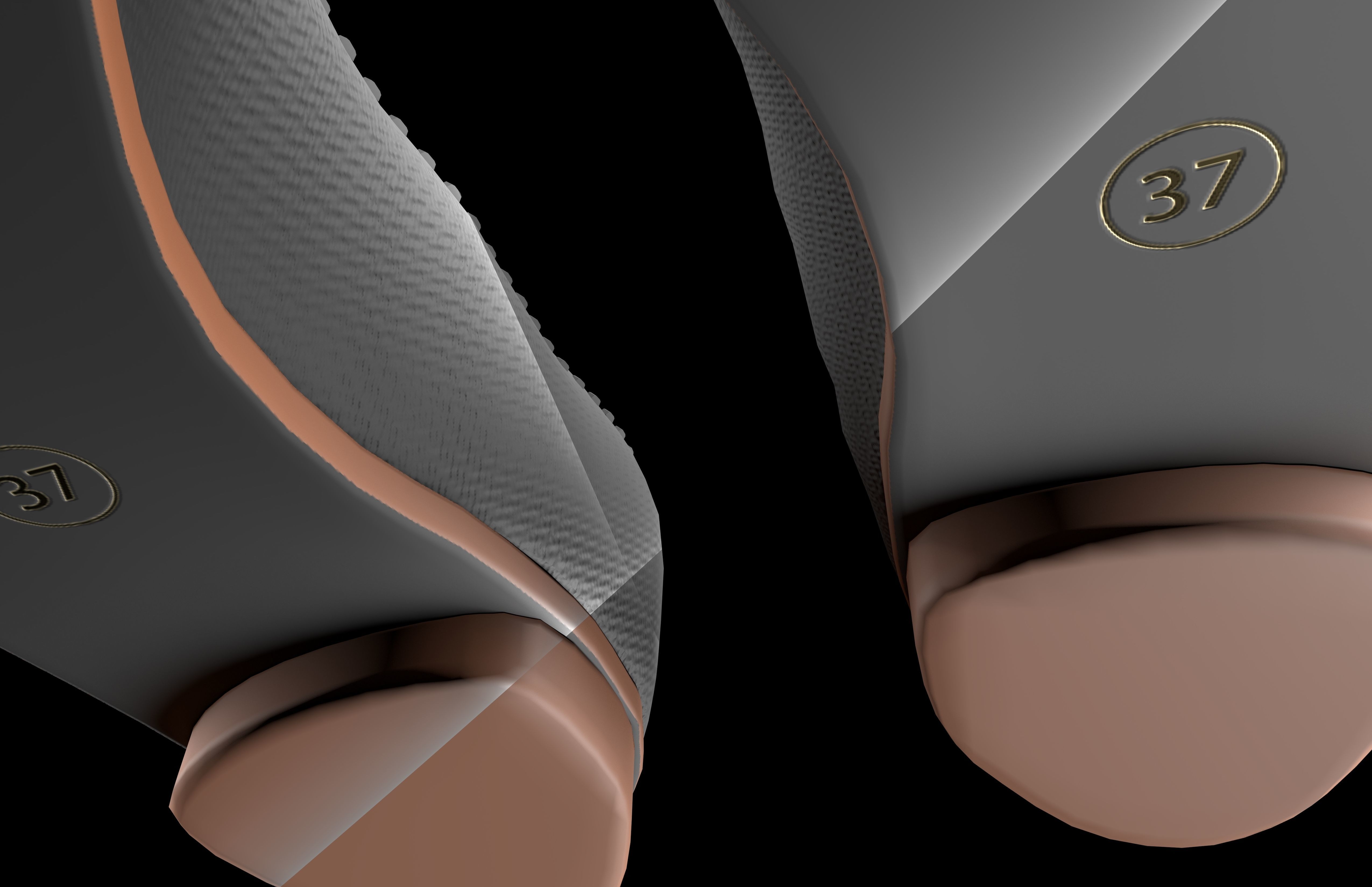 Flat Shoes v2 002 Low-poly 3D model_4