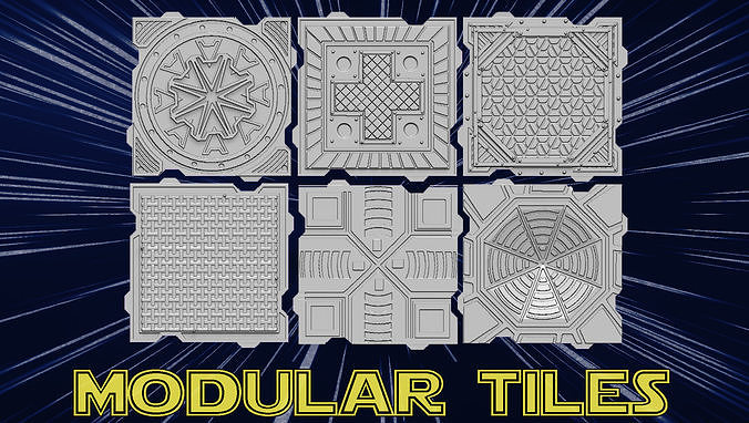 Modular tiles 3D print model