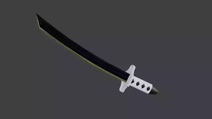 Simple black katana