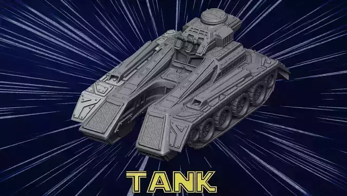 Future Tank 3D print model