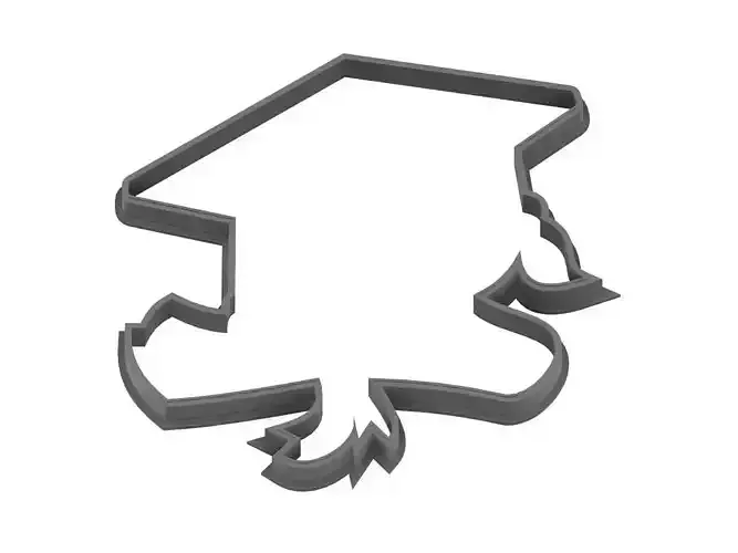 0087 Masters cap with scroll 2 cookie cutter