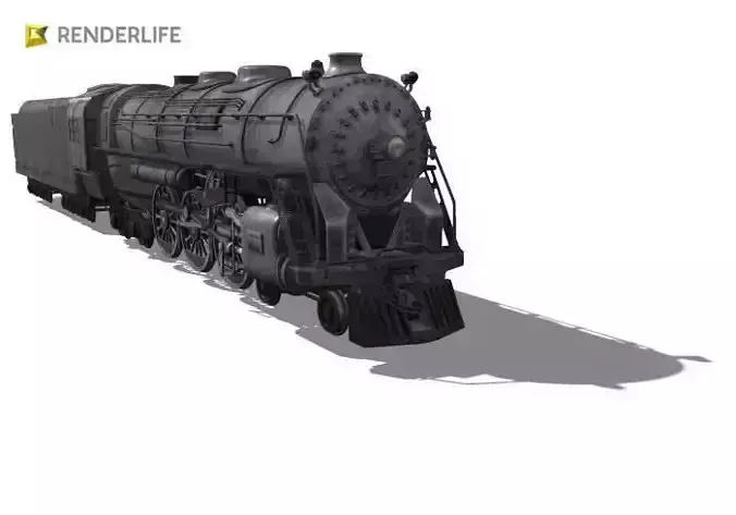 Santa Fe Type Locomotive 3D model