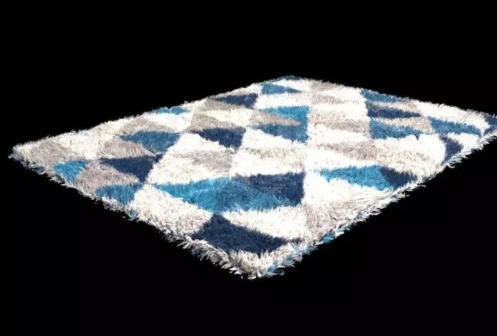 Printed Carpet  Low-poly 3D model_0