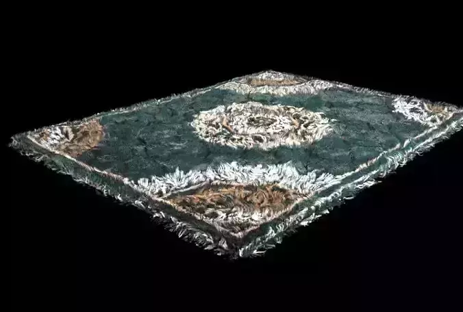 Printed Carpet Low-poly 3D model