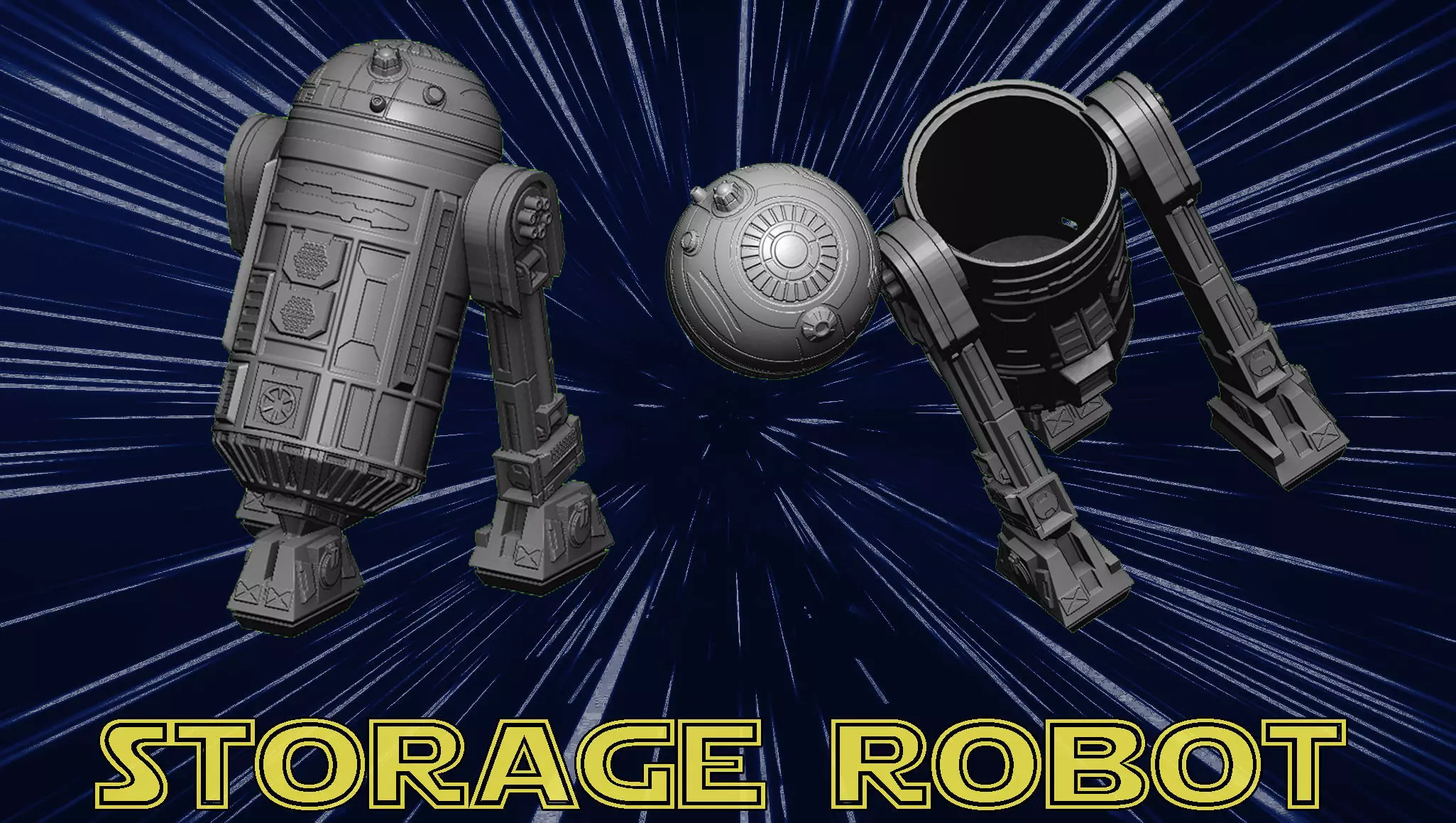 Storage Robot 3D print model_0