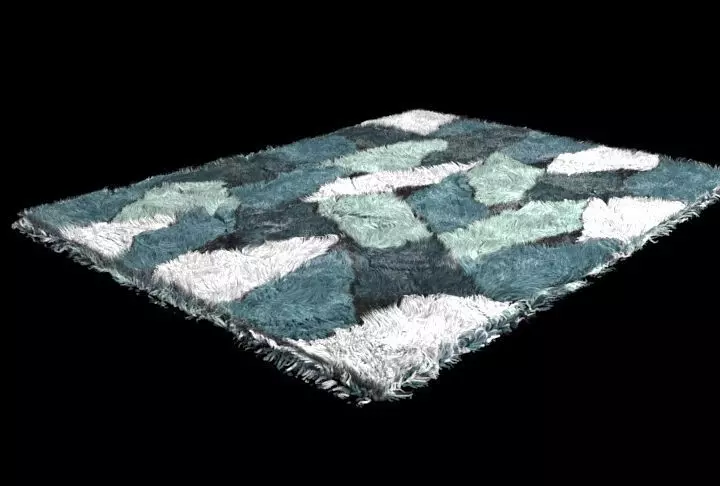 Printed Carpet Low-poly 3D model