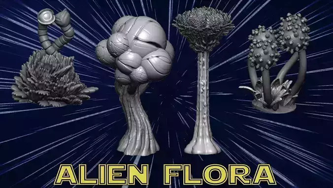 Alien flora 3D print model