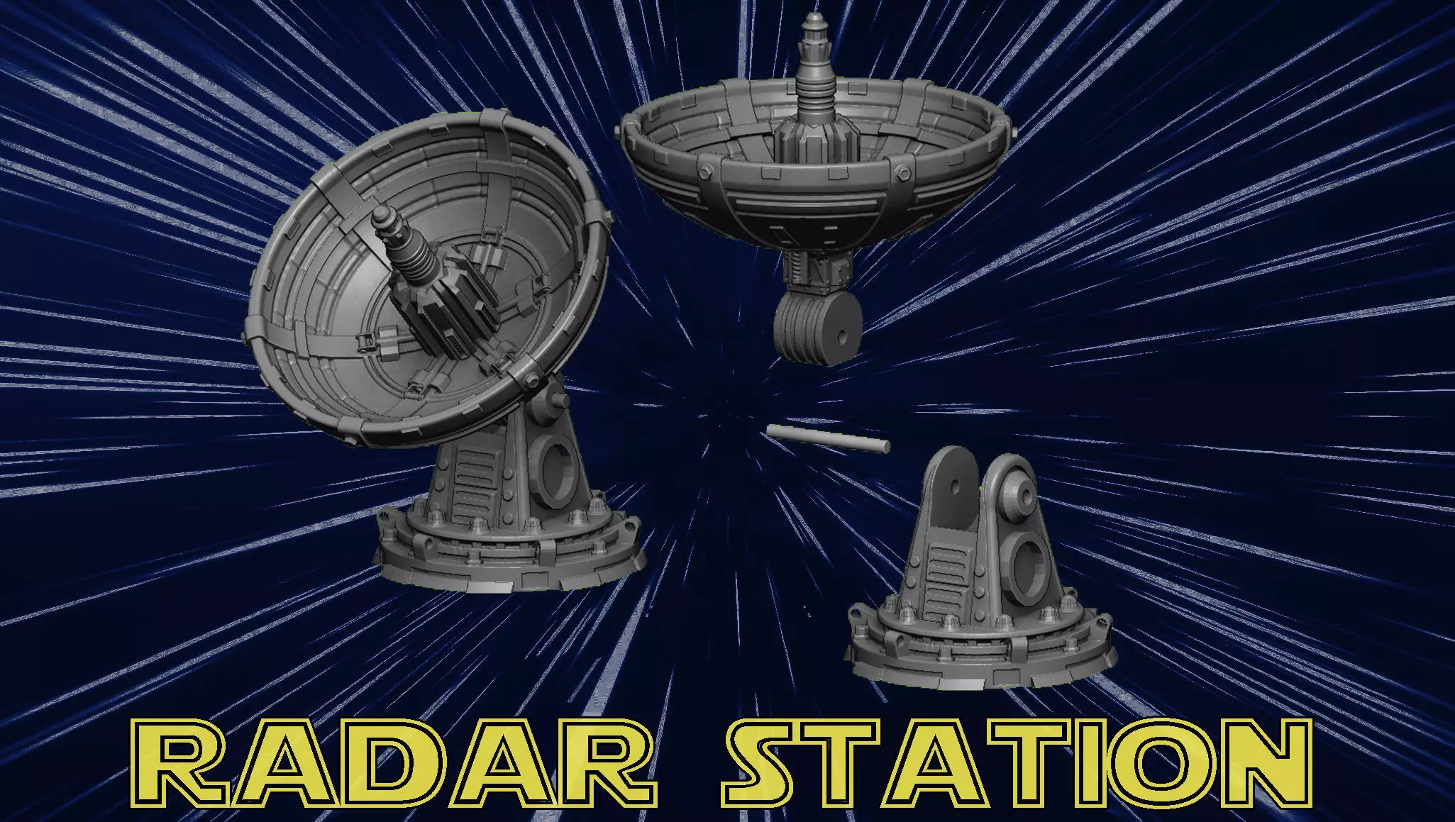 radar station 3D print model_0