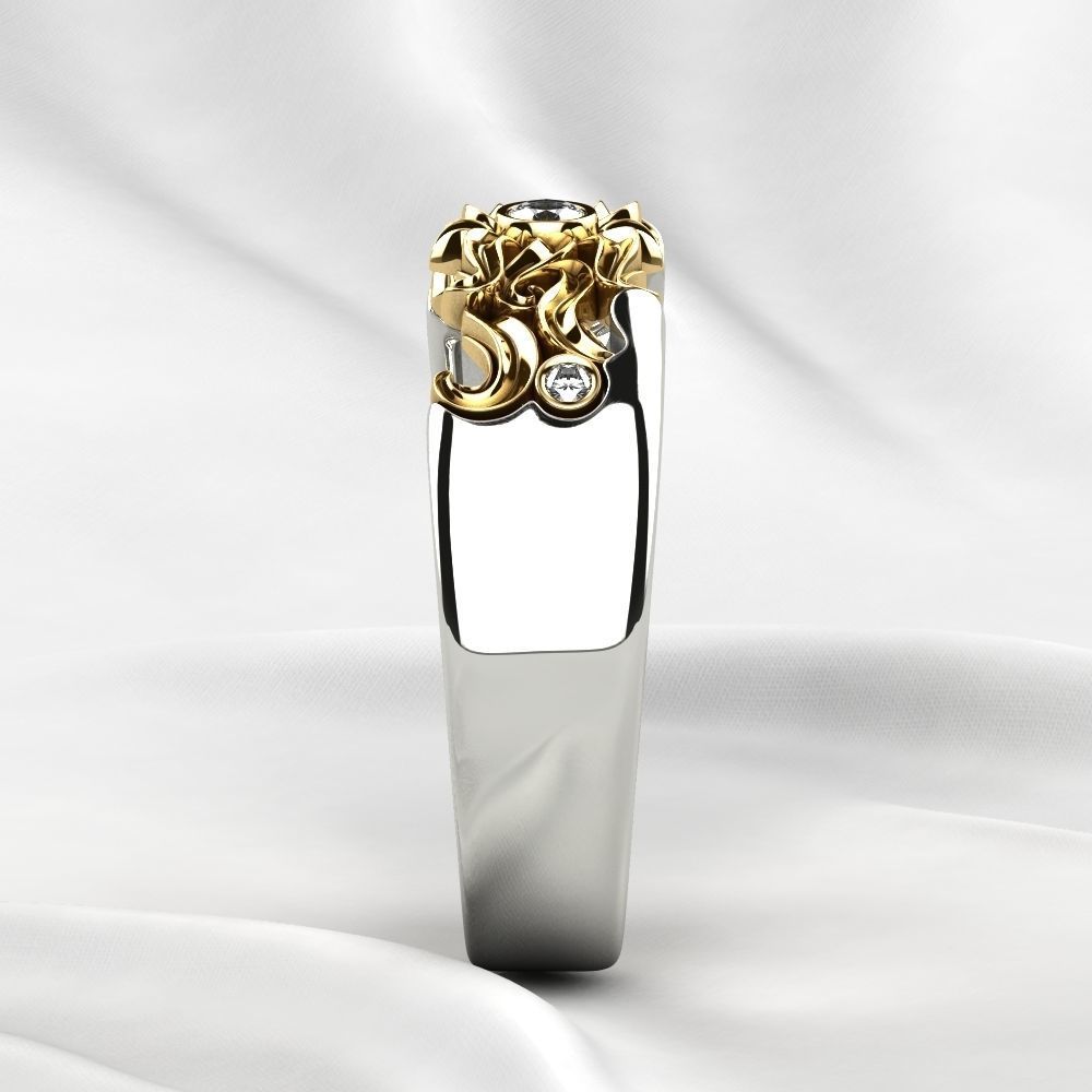 Sun Composite Gold Ring 3D print model_19