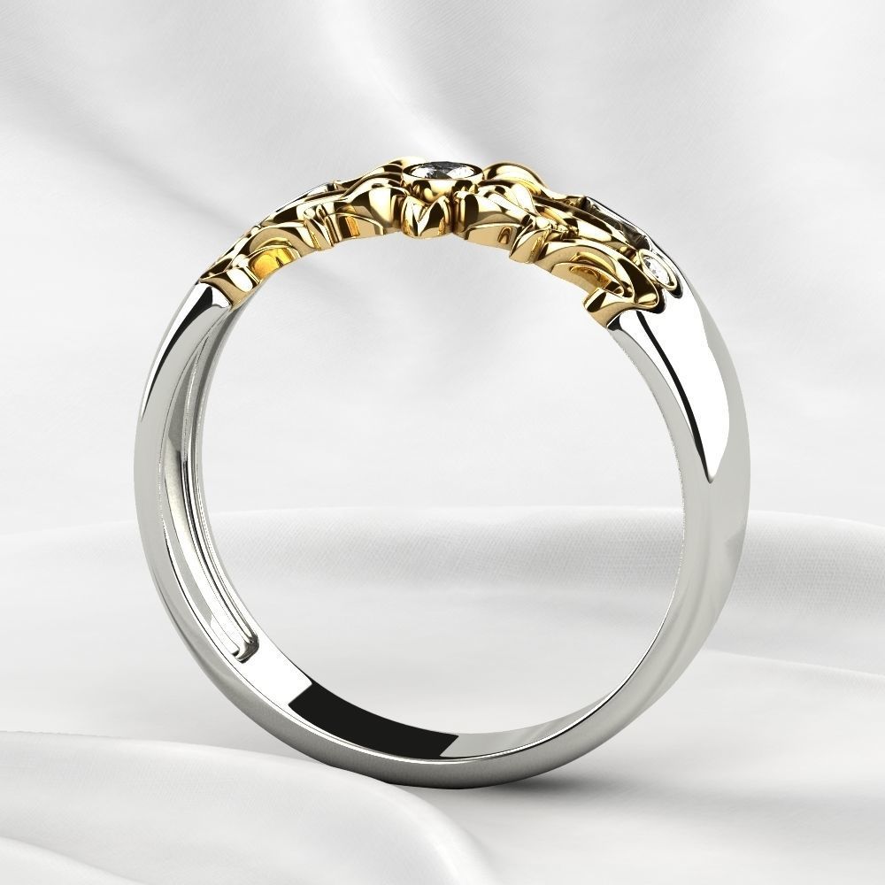 Sun Composite Gold Ring 3D print model_14