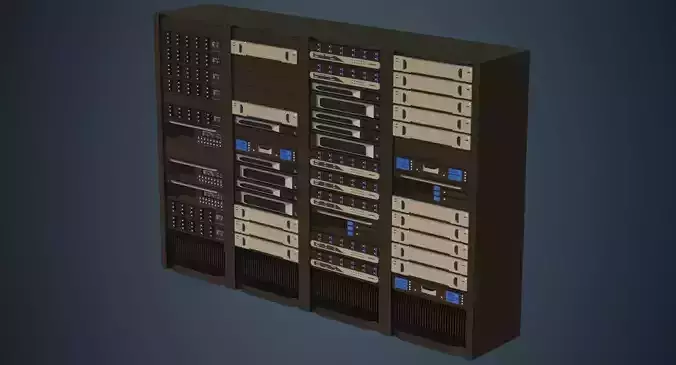 Server 3A Low-poly 3D model