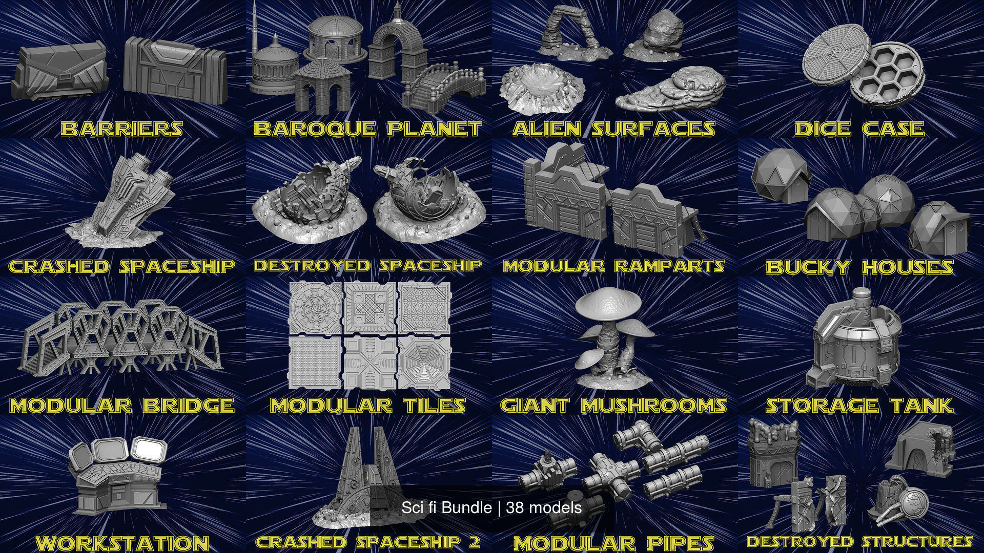 Sci fi Bundle 3D Model Collection_8