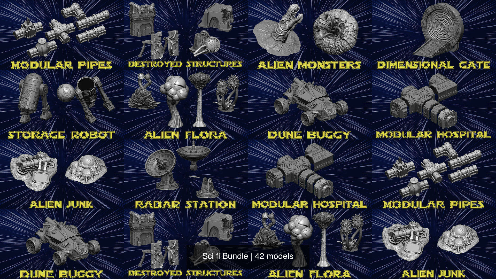 Sci fi Bundle 3D Model Collection_11