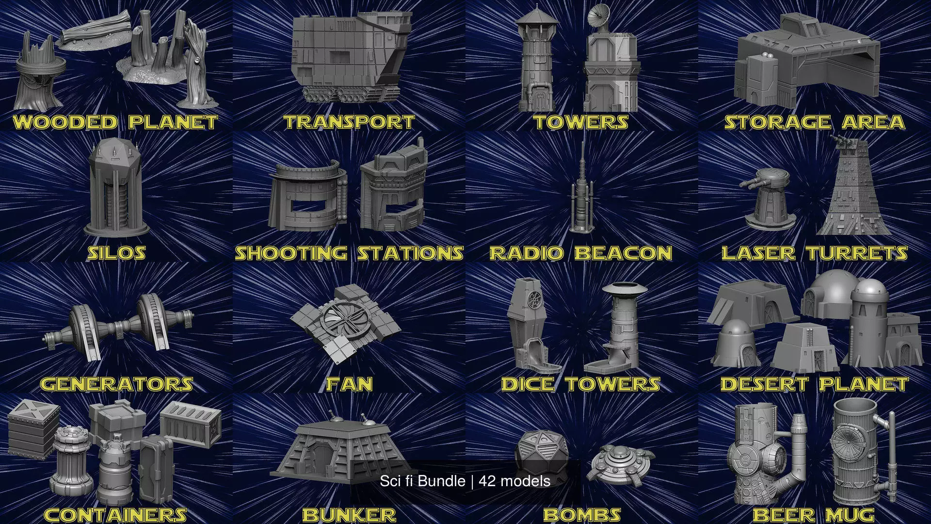 Sci fi Bundle 3D Model Collection_0