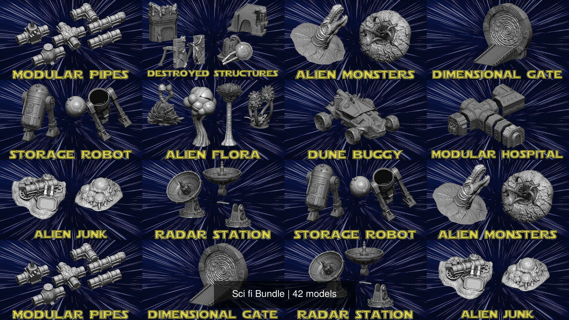 Sci fi Bundle 3D Model Collection_21