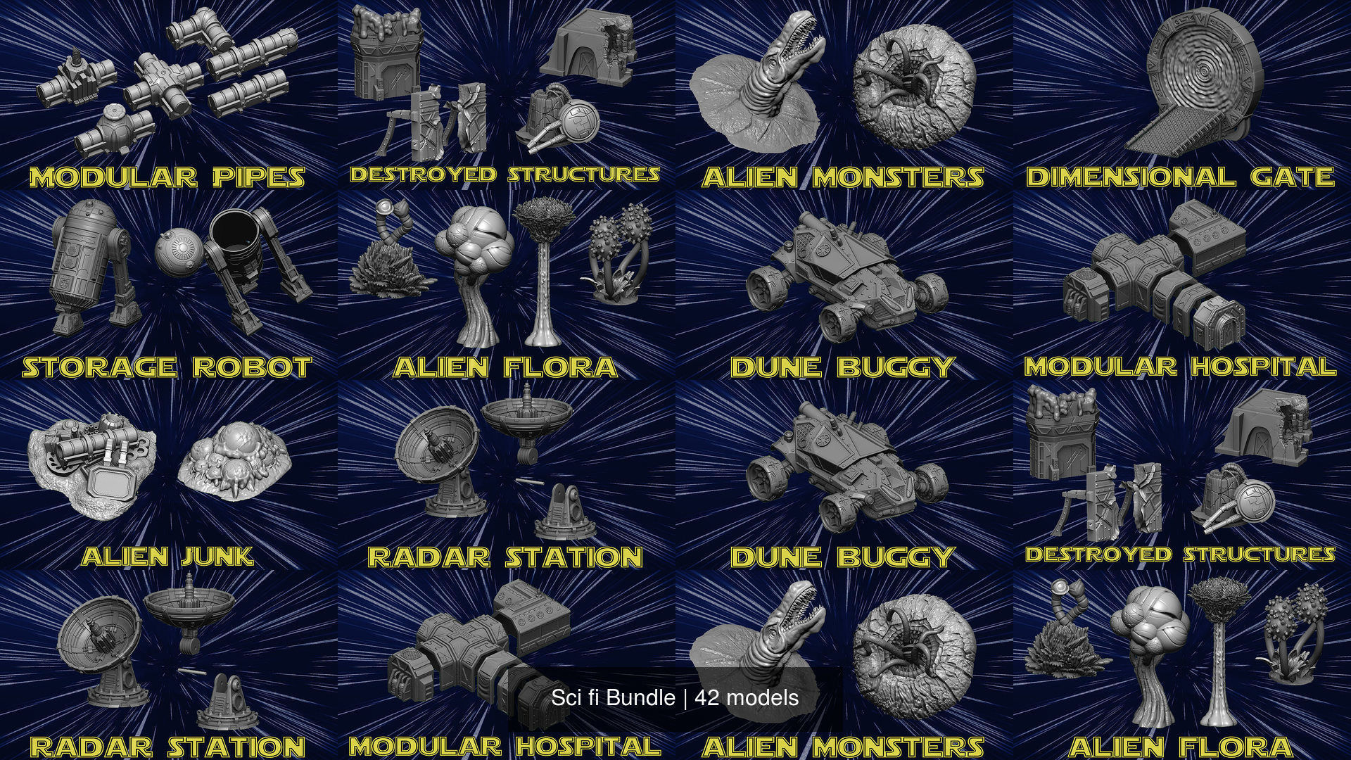 Sci fi Bundle 3D Model Collection_26