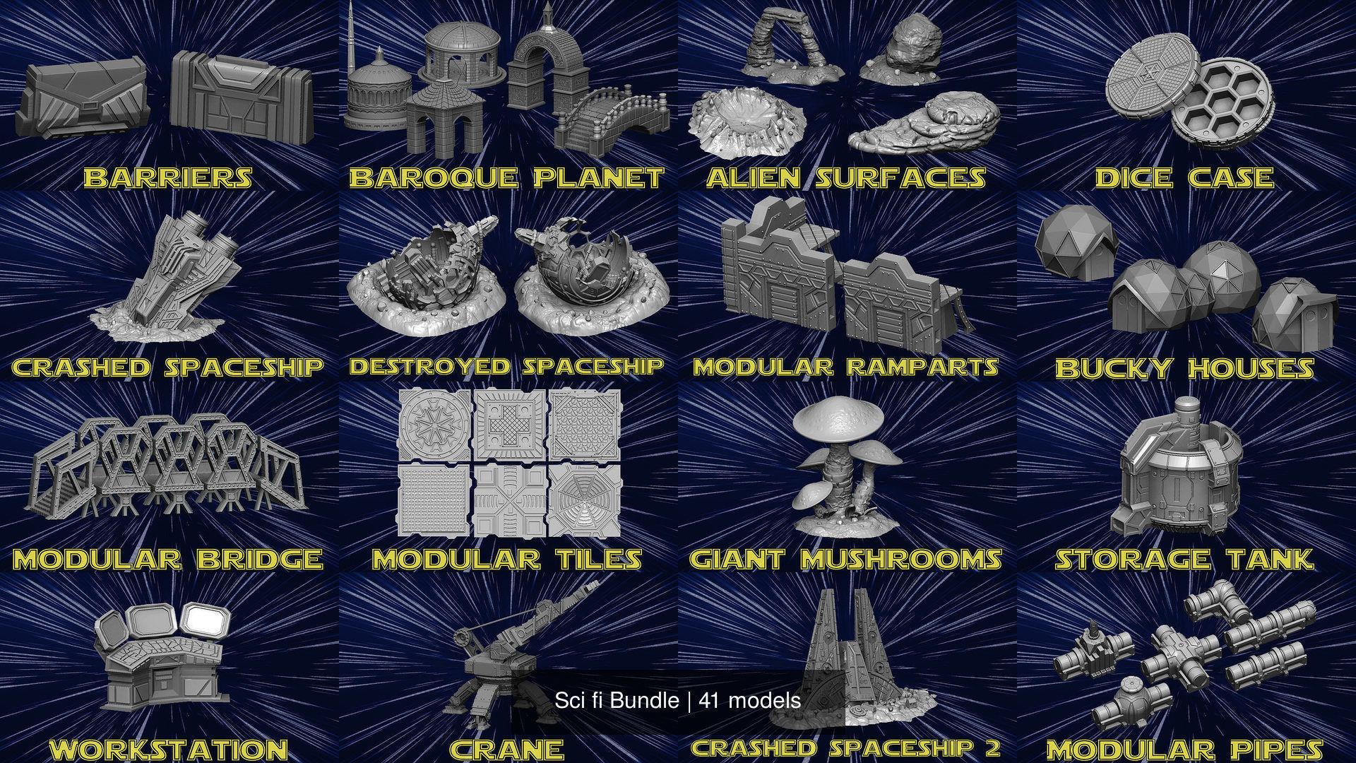 Sci fi Bundle 3D Model Collection_7