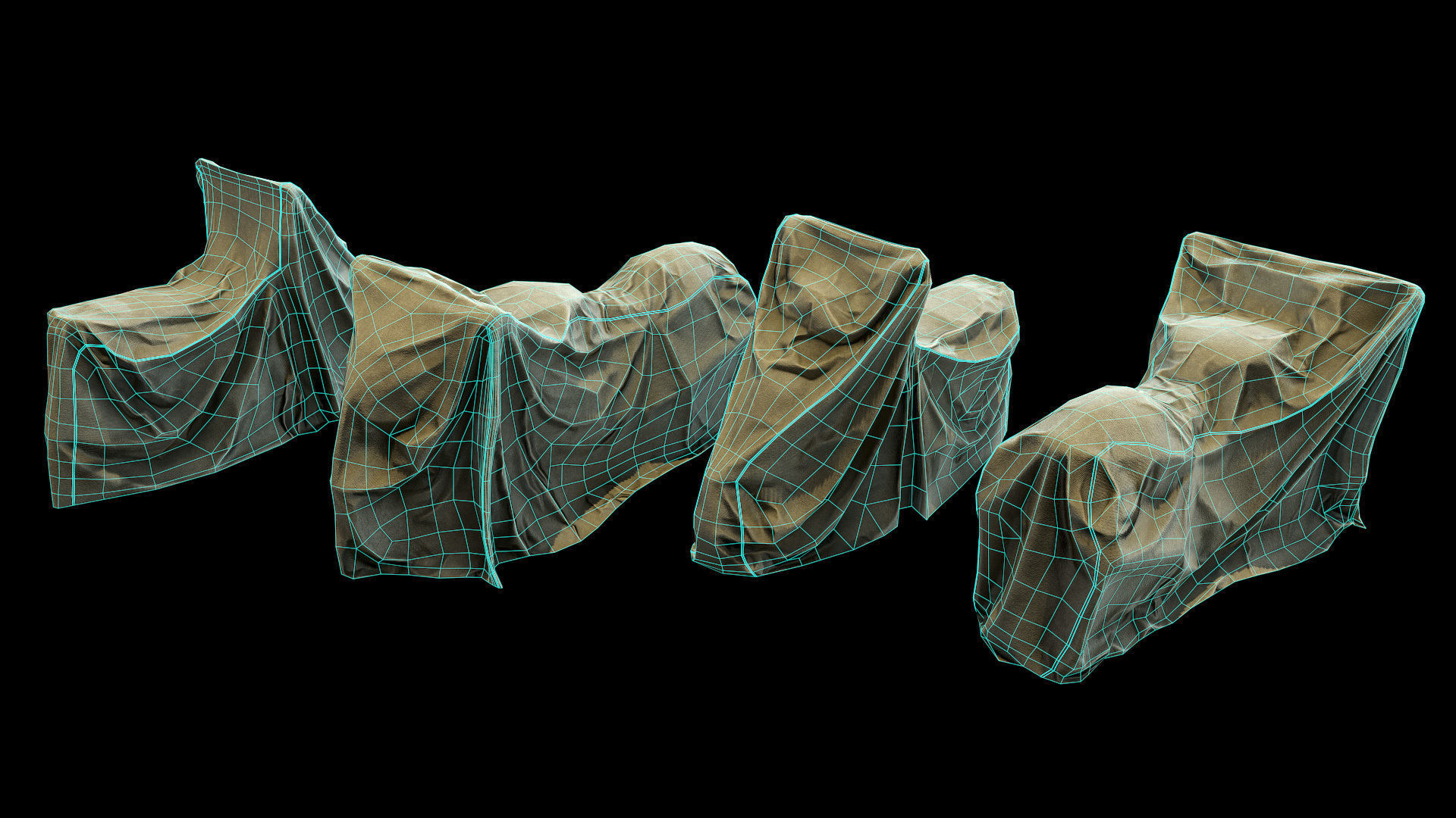 Abandoned Car Showroom Low-poly 3D model_25