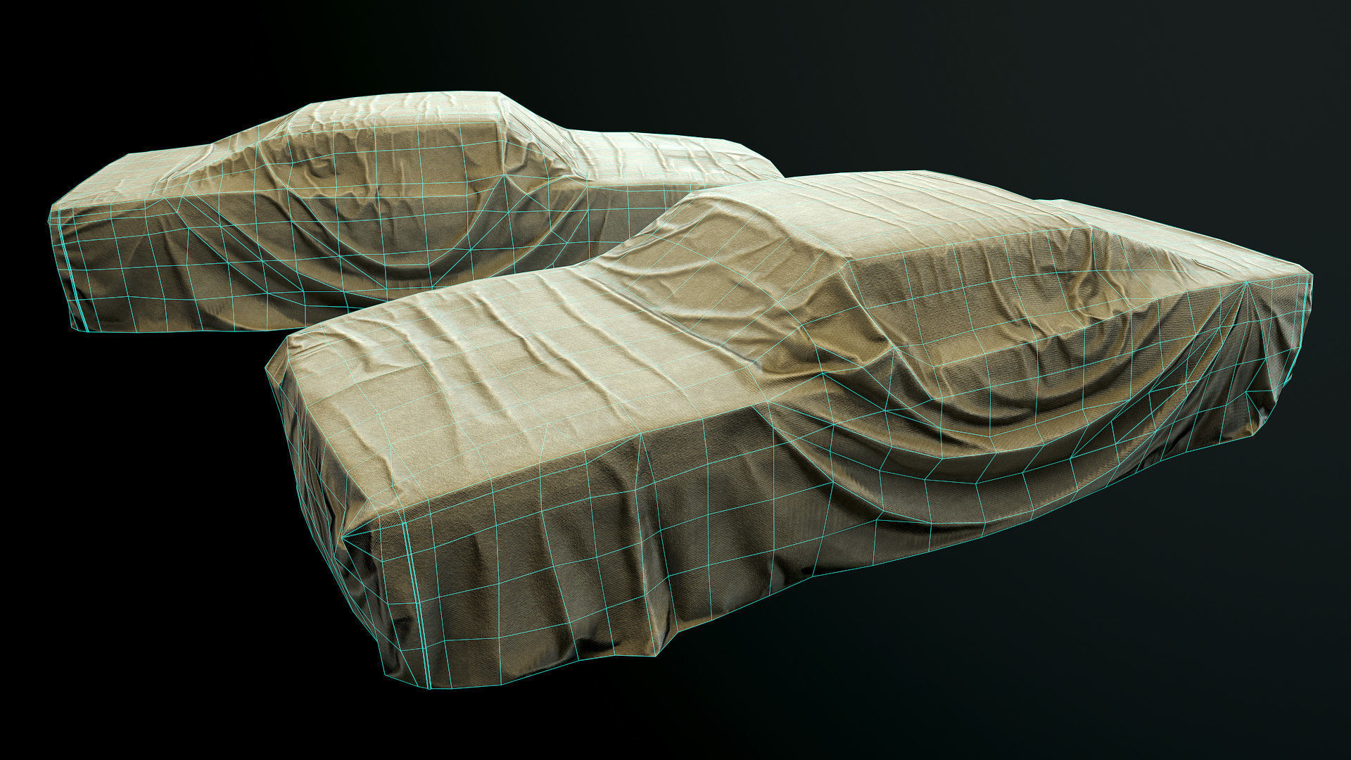 Abandoned Car Showroom Low-poly 3D model_17