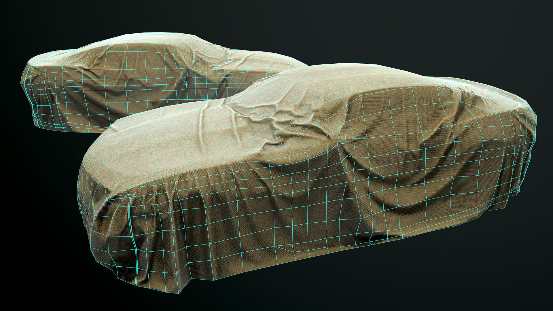 Abandoned Car Showroom Low-poly 3D model_9