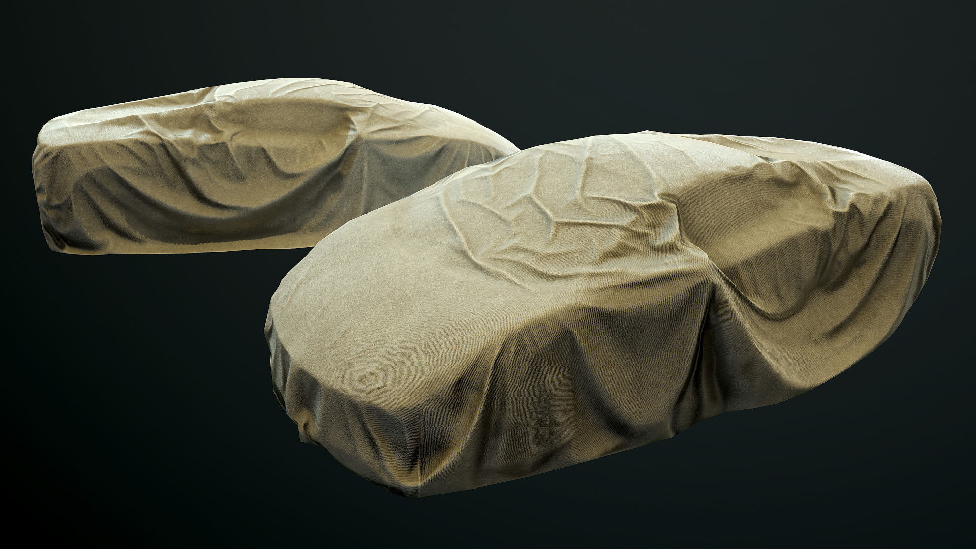 Abandoned Car Showroom Low-poly 3D model_10