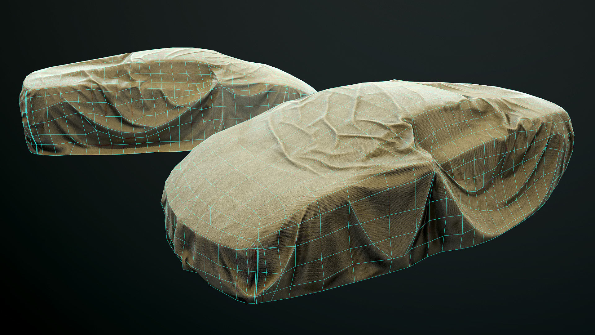 Abandoned Car Showroom Low-poly 3D model_11