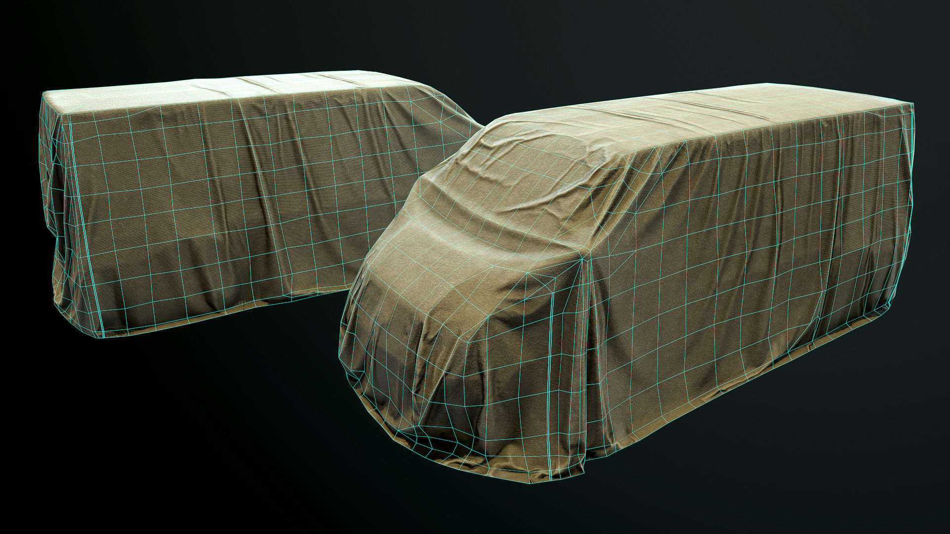 Abandoned Car Showroom Low-poly 3D model_21