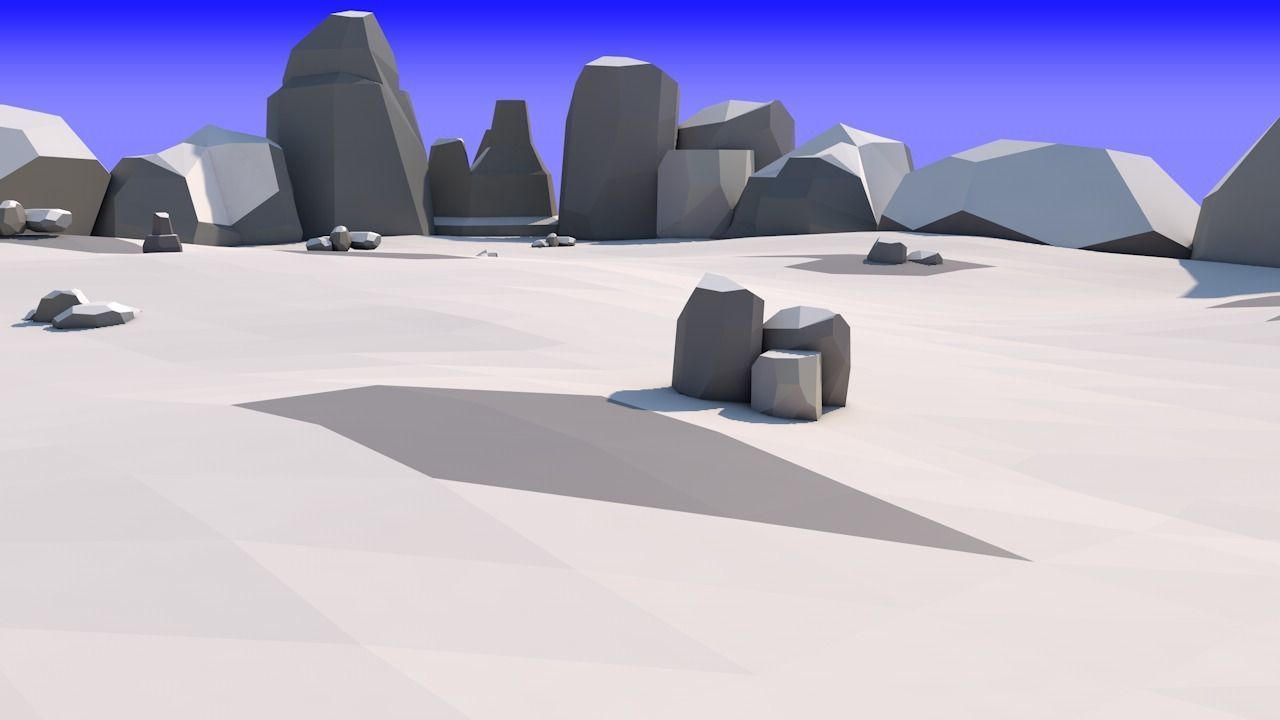 3 Stylized Game Environments Low-poly 3D model_3