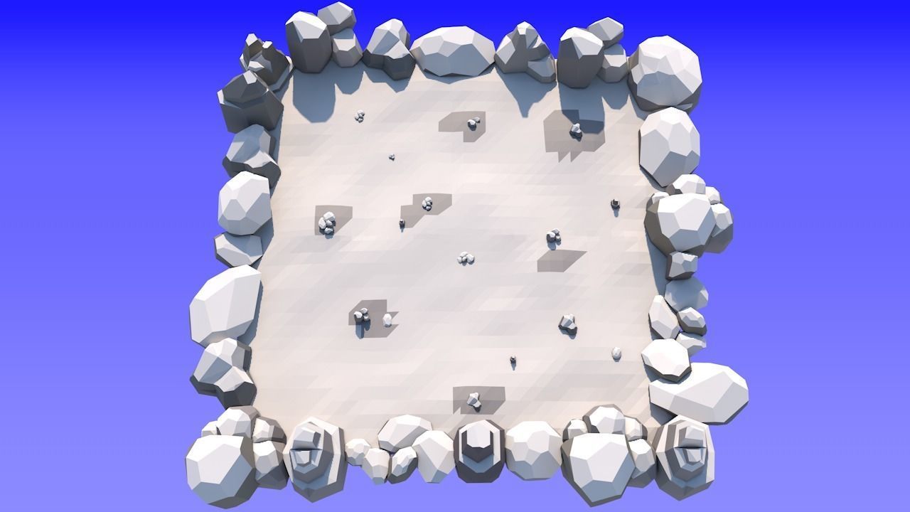 3 Stylized Game Environments Low-poly 3D model_6