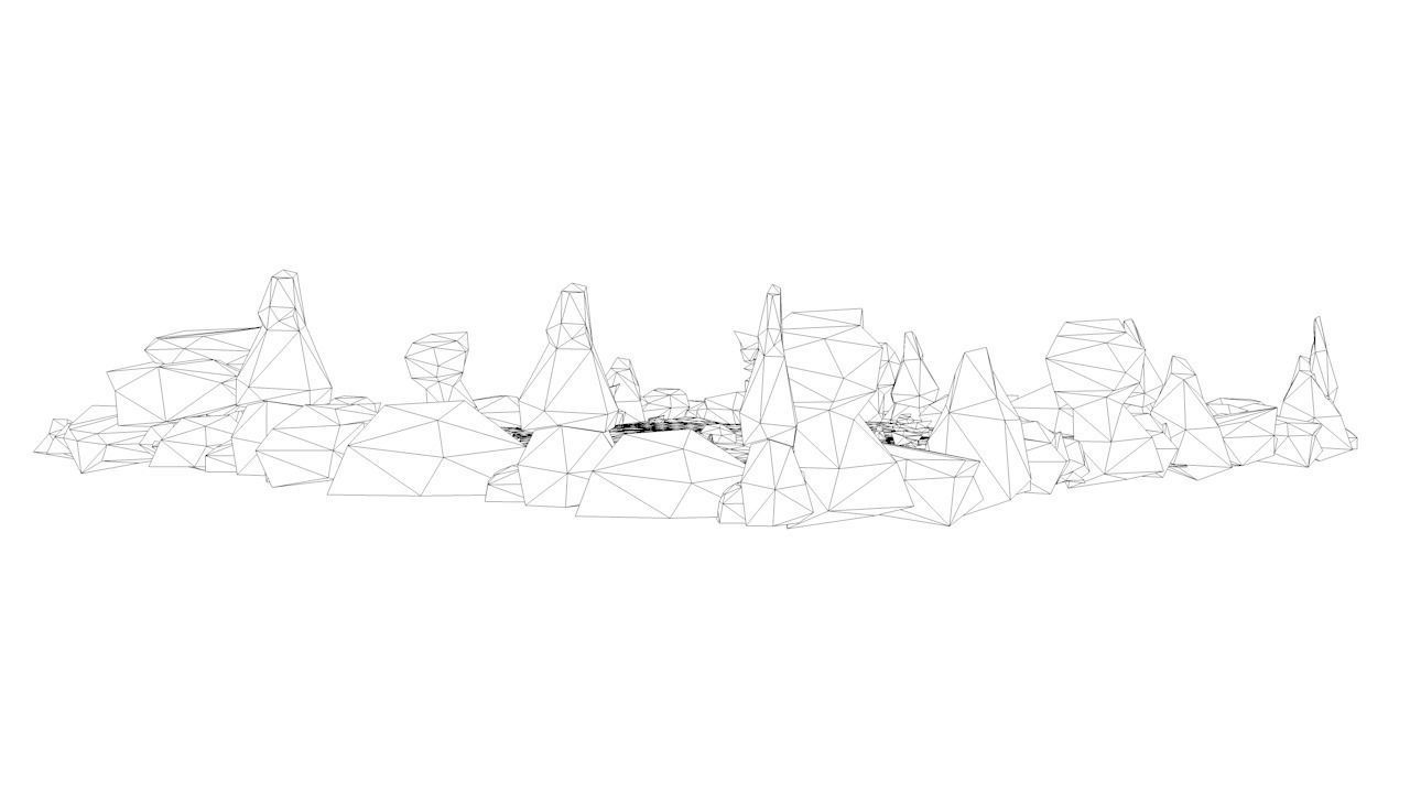 3 Stylized Game Environments Low-poly 3D model_9