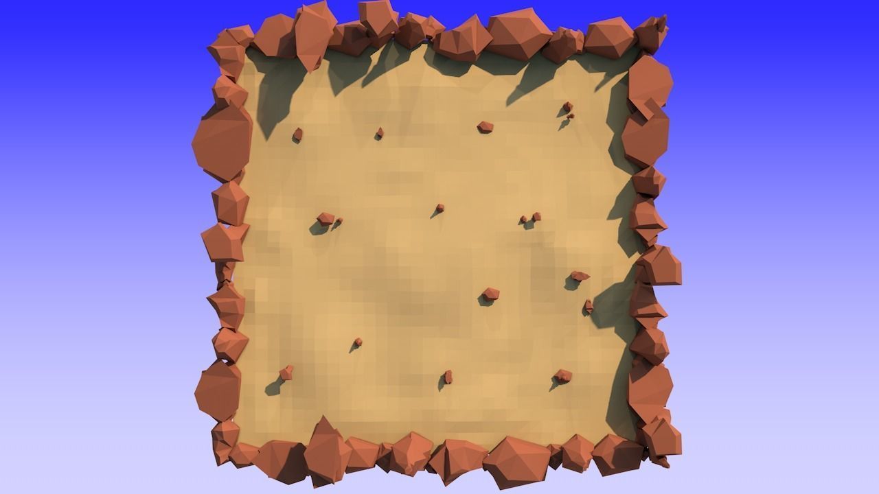 3 Stylized Game Environments Low-poly 3D model_12