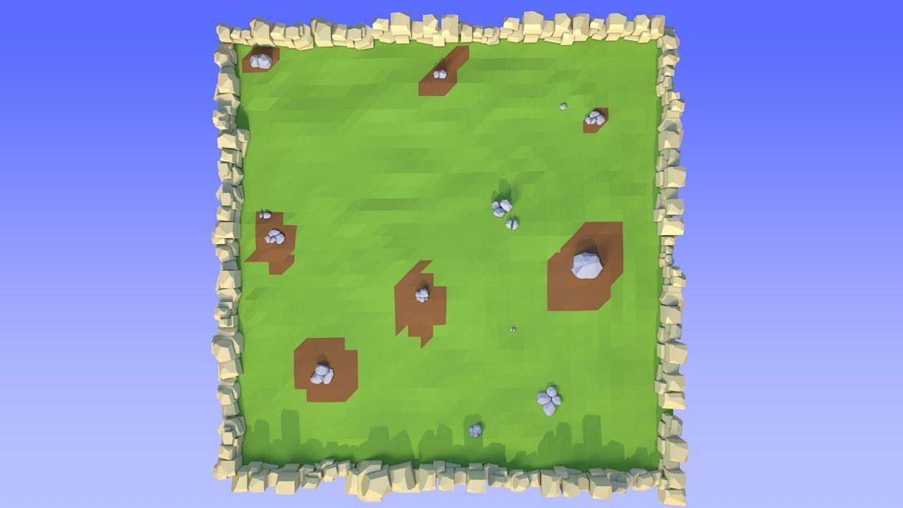 3 Stylized Game Environments Low-poly 3D model_14