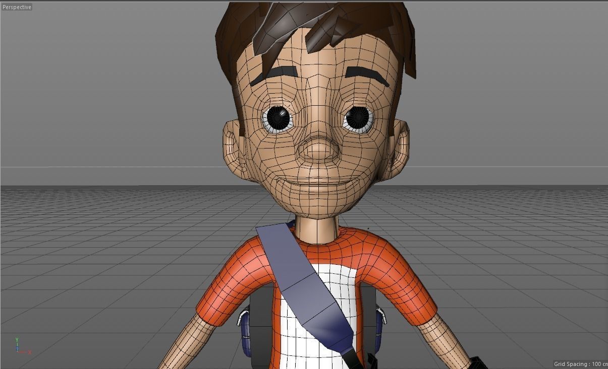 3D Cartoon Kid Character 3D model_10