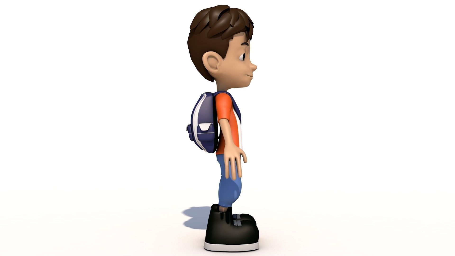 3D Cartoon Kid Character 3D model_3