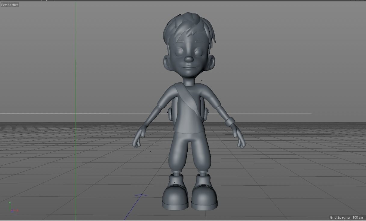 3D Cartoon Kid Character 3D model_2