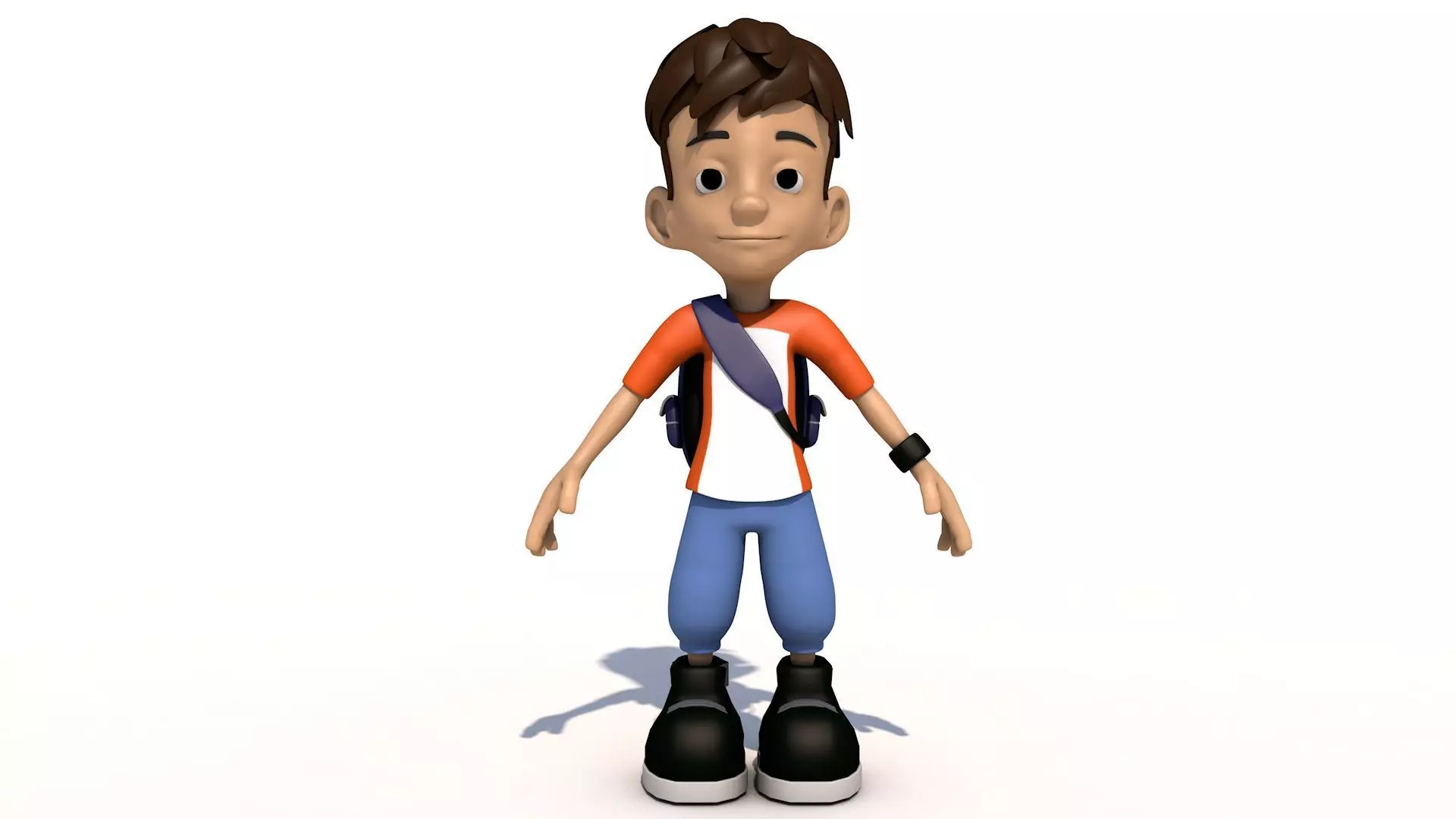 3D Cartoon Kid Character 3D model_0