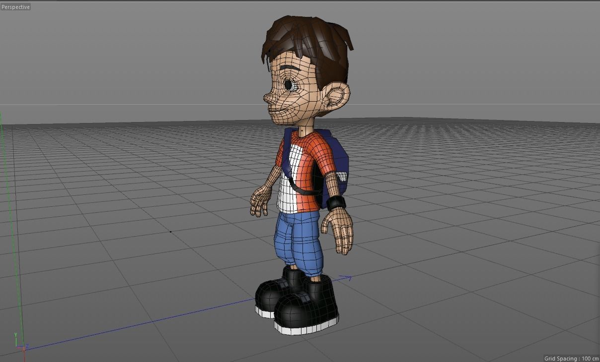 3D Cartoon Kid Character 3D model_11