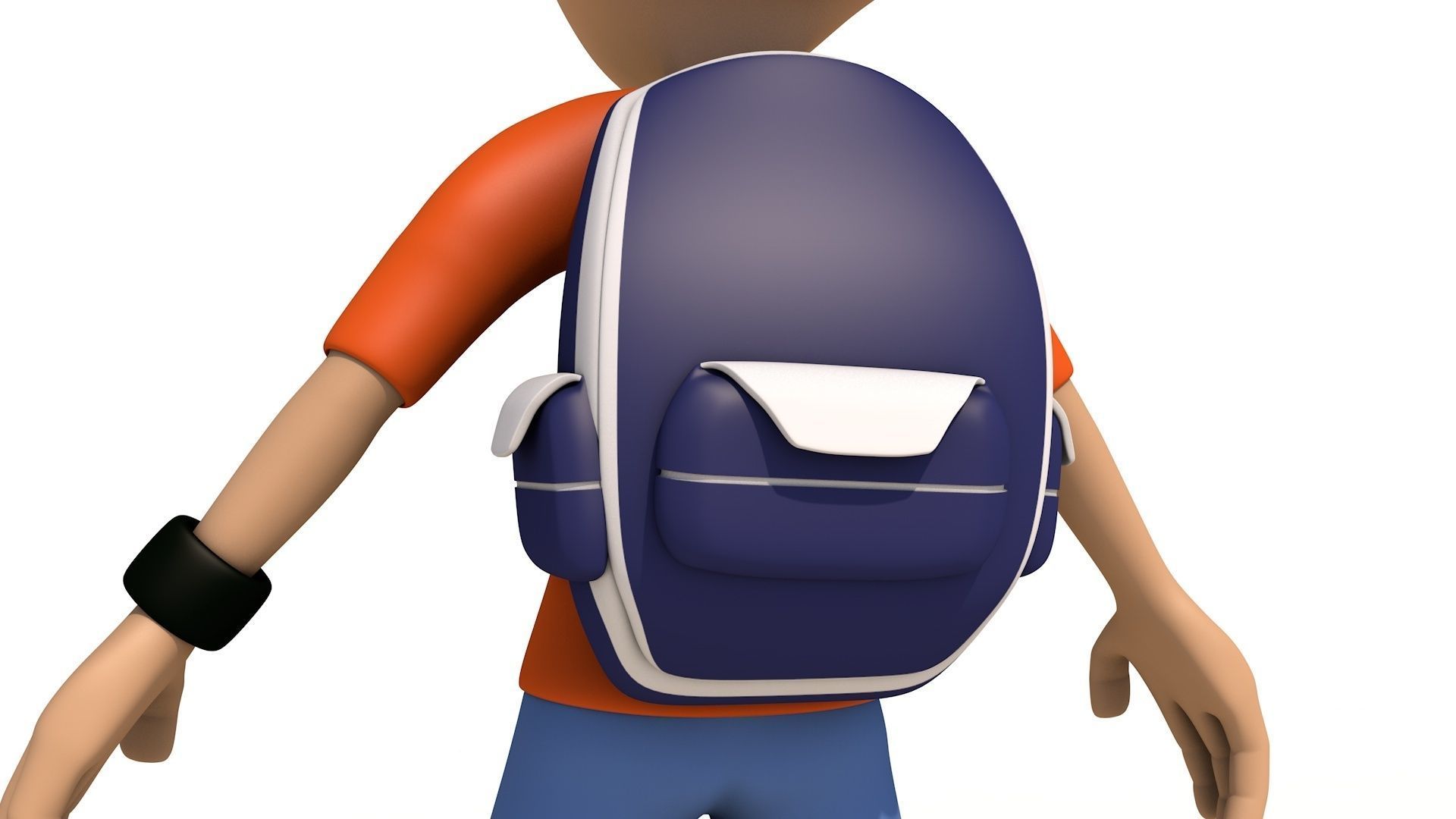 3D Cartoon Kid Character 3D model_1