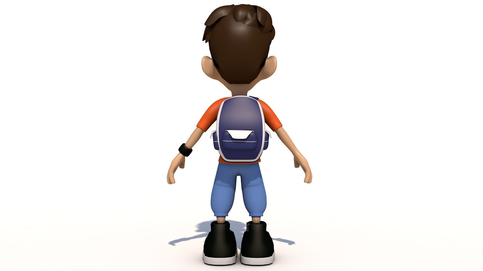 3D Cartoon Kid Character 3D model_5