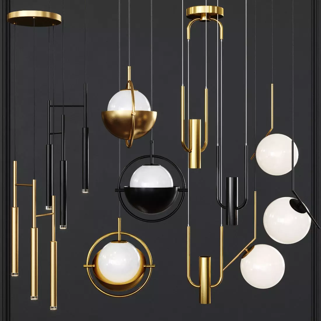 Pendant set 014 3D model_0