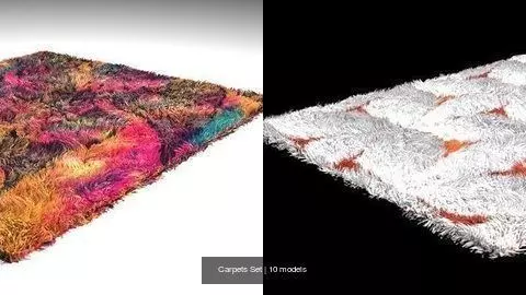 Carpets Set rug 3D Model Collection_0