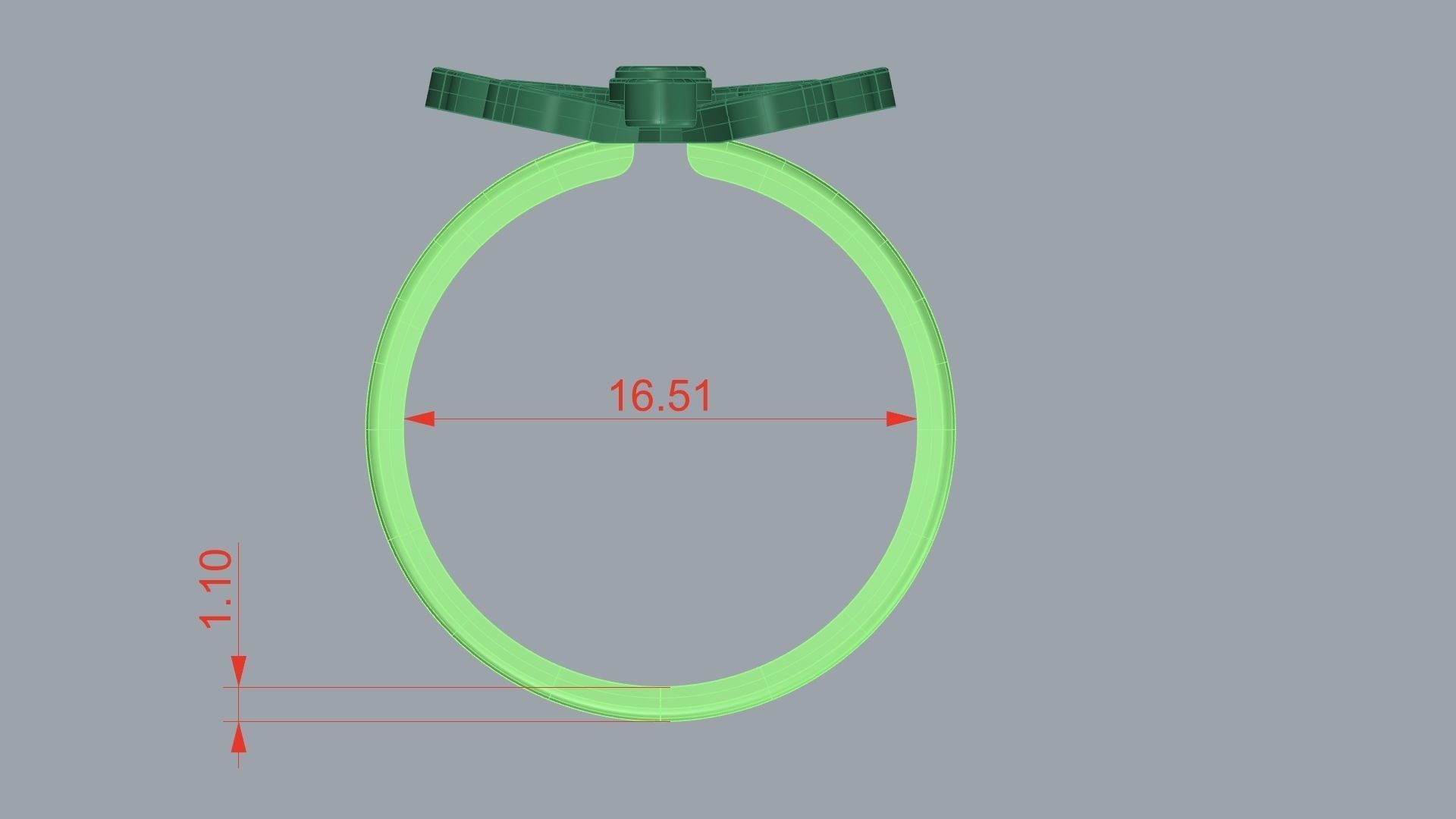 Butterfly Ring      100 PERCENT  GUARANTEE CAN BE PRINTED 3D print model_3