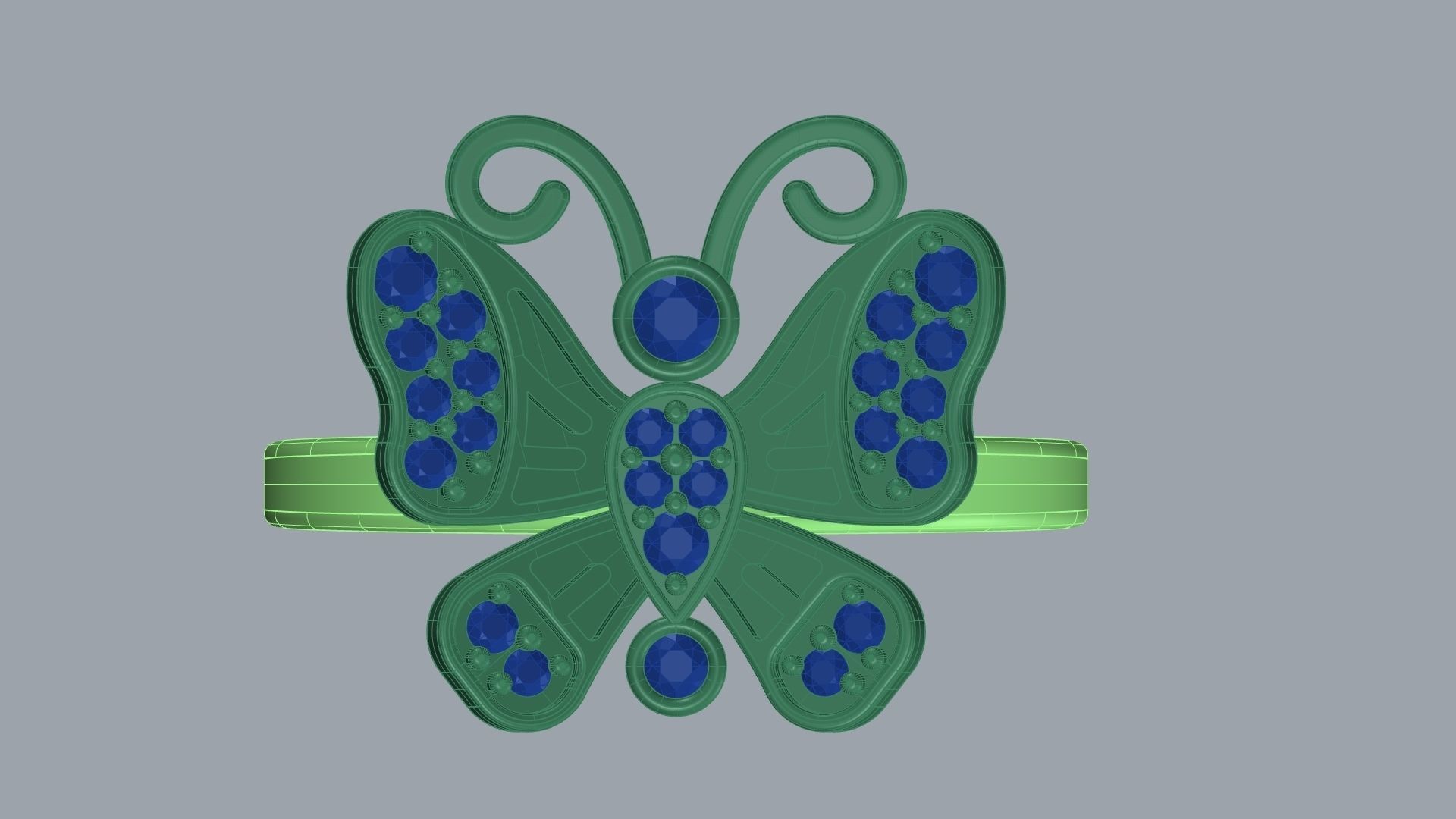 Butterfly Ring      100 PERCENT  GUARANTEE CAN BE PRINTED 3D print model_7