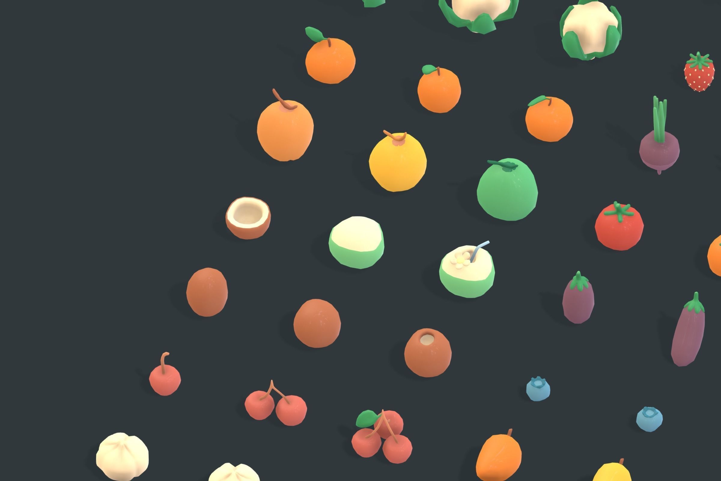 Back Garden - Animation Assets Low-poly 3D model_4