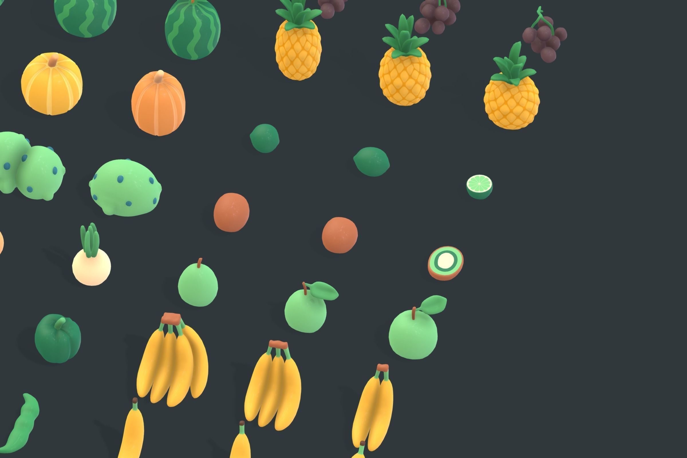 Back Garden - Animation Assets Low-poly 3D model_16