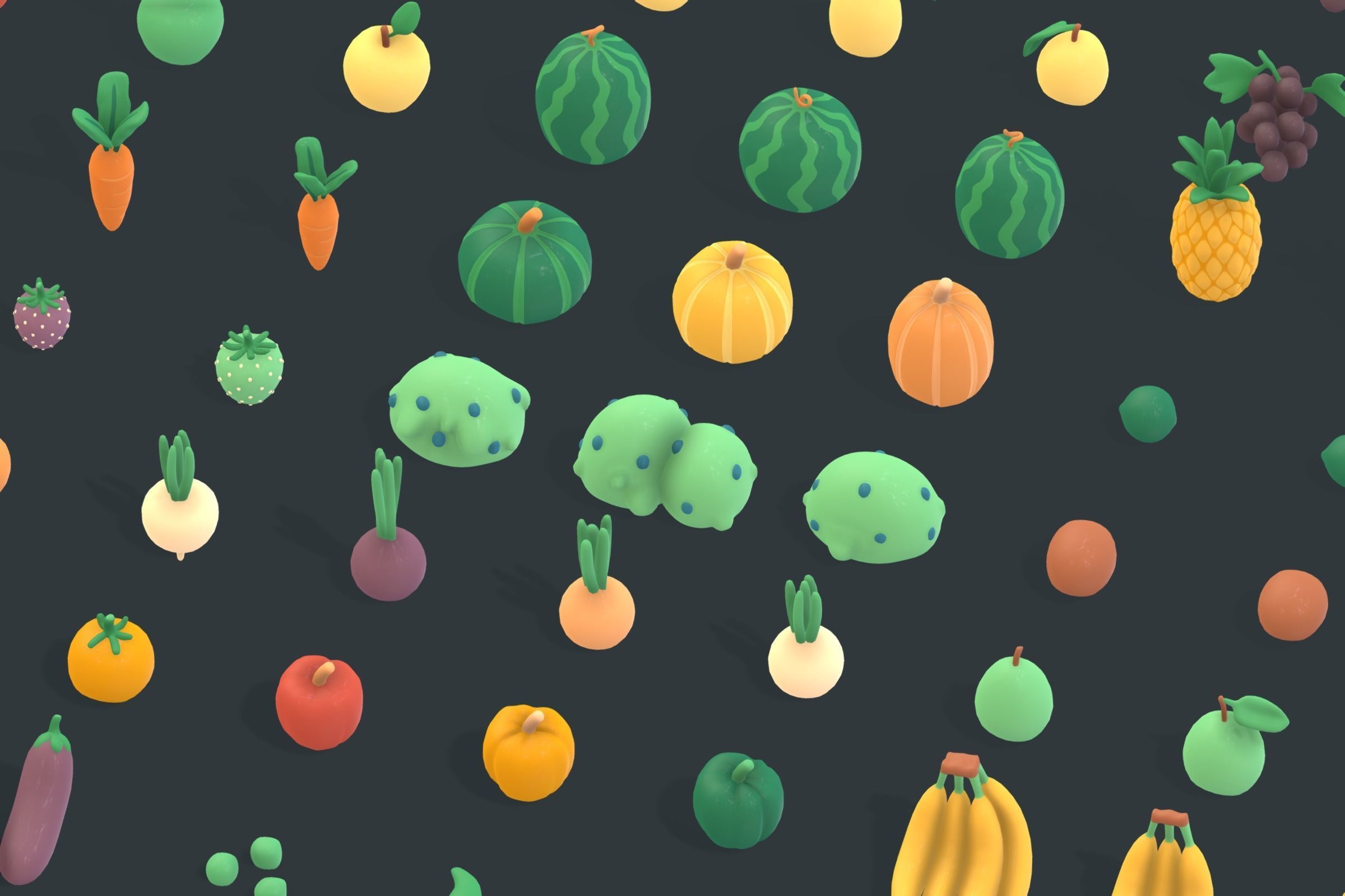 Back Garden - Animation Assets Low-poly 3D model_12