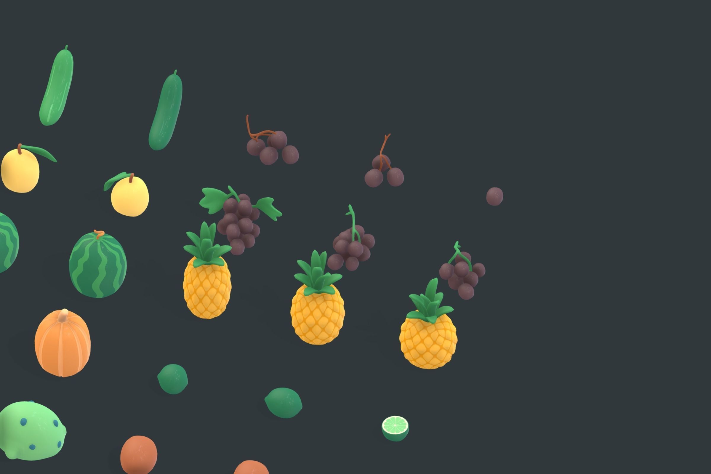 Back Garden - Animation Assets Low-poly 3D model_13